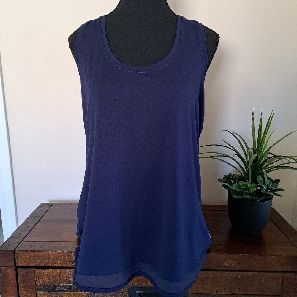 Head Activewear Tank Women's Size Large Navy Blue Workout Top Casual Lightweight